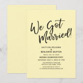 We hebben gehuwde Casual eenvoudige Bleke gele ont Kaart (Voorkant / Achterkant)