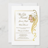 We hebben gehuwde Elegant Gold Wedding Reception Kaart (Voorkant)