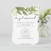 We hebben gehuwde Greenery Wedding Elopement Kaart (Staand voorkant)