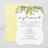 We hebben gehuwde Lemons Greenery Wedding Elopemen Kaart (Voorkant / Achterkant)