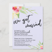 We hebben gehuwde Waterverf bloemen op Lavender. Kaart (Voorkant)