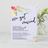 We hebben gehuwde Waterverf bloemen op Lavender. Kaart (Staand voorkant)