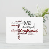 We hebben | Gehuwde Word Cloud Kaart (Staand voorkant)