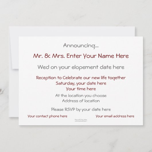 We hebben | Gehuwde Word Cloud Kaart (Achterkant)