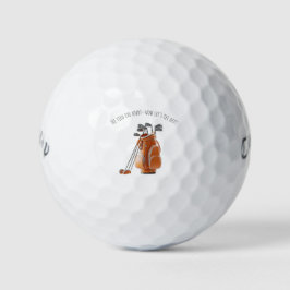 'We hebben geknoopt - Nu gaan we Tee Off!' Trouwen Golfballen