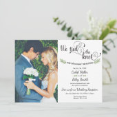 We hebben geknoopt Trouwreceptie Kaart (Staand voorkant)