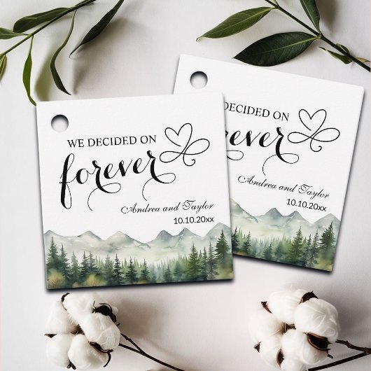 We hebben gekozen voor Forever Elegant Wedding Bedankjes Labels