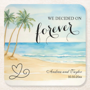 We hebben gekozen voor Forever Elegant Wedding Kartonnen Onderzetters