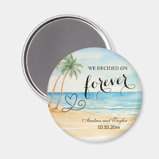 We hebben gekozen voor Forever Elegant Wedding Magneet (Voorkant / Achterkant)