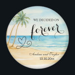 We hebben gekozen voor Forever Elegant Wedding Magneet<br><div class="desc">Een elegant bruiloftsontwerp met waterverf strand en palmbomen die u kunt aanpassen met uw gegevens.</div>