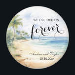 We hebben gekozen voor Forever Elegant Wedding Magneet<br><div class="desc">Een elegant bruiloftsontwerp met waterverf strand en palmbomen die u kunt aanpassen met uw gegevens.</div>
