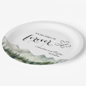 We hebben gekozen voor Forever Elegant Wedding Papieren Bordje (Gekanteld)