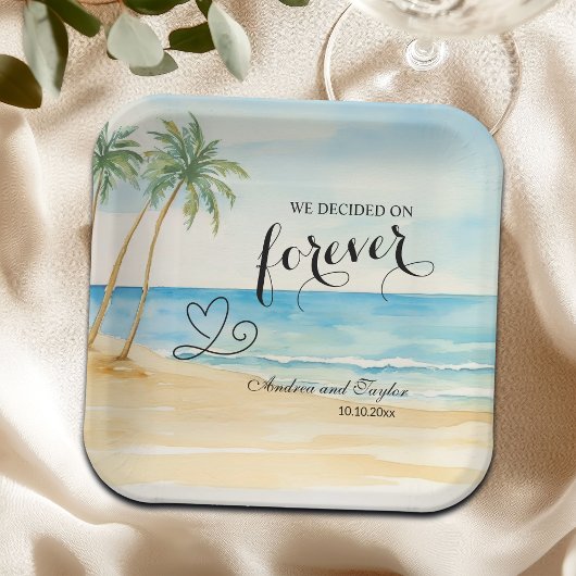 We hebben gekozen voor Forever Elegant Wedding Papieren Bordje