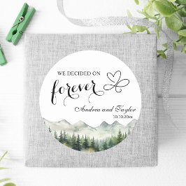 We hebben gekozen voor Forever Elegant Wedding Ronde Sticker