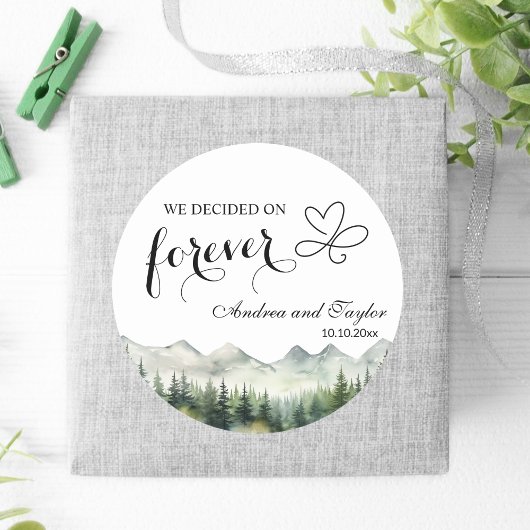 We hebben gekozen voor Forever Elegant Wedding Ronde Sticker