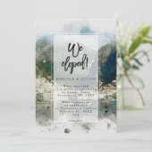 We hebben gekozen voor Watercolor Italy bruiloft u Kaart (Staand voorkant)