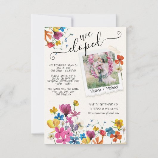 We hebben geperste bloemen Boho aankondiging (Voorkant)