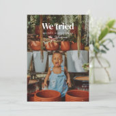 We hebben geprobeerd Grappige Kerstmis vakantie fo Kaart (Staand voorkant)