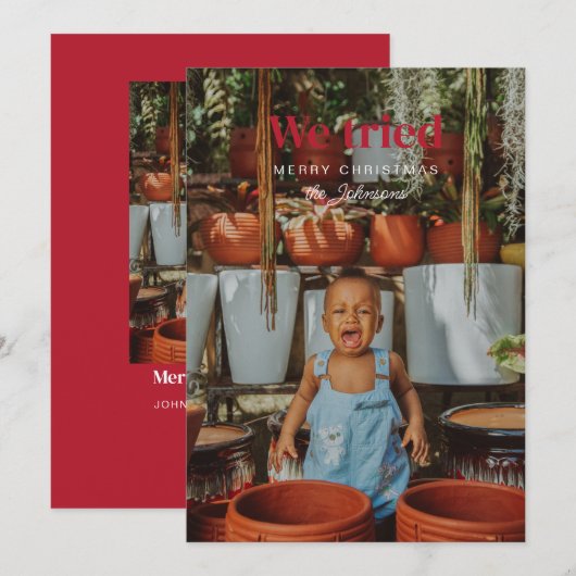 We hebben geprobeerd Grappige Kerstmis vakantie fo Kaart (Voorkant / Achterkant)