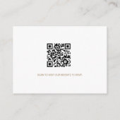 We hebben gereserveerde stoelen Aangepaste QR CODE Informatiekaartje (Achterkant)