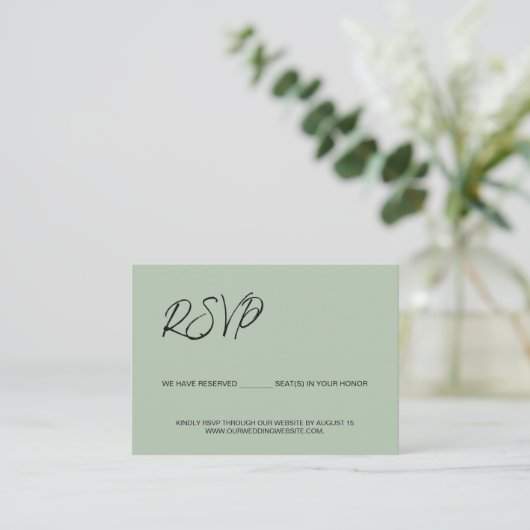 We hebben gereserveerde zitplaatsen sjabloon Sage  (Staand voorkant)