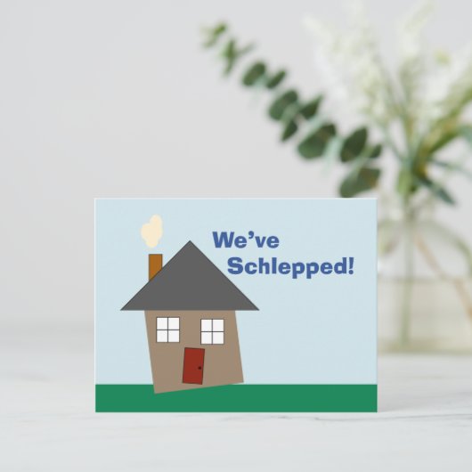 We hebben geslapt! aankondigingskaart (Staand voorkant)