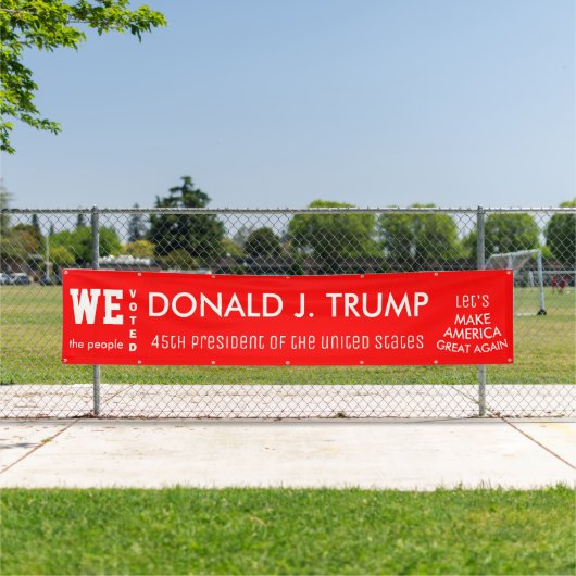 We hebben gestemd over Trump 45e POTUS 2016 Spandoek (Insitu)
