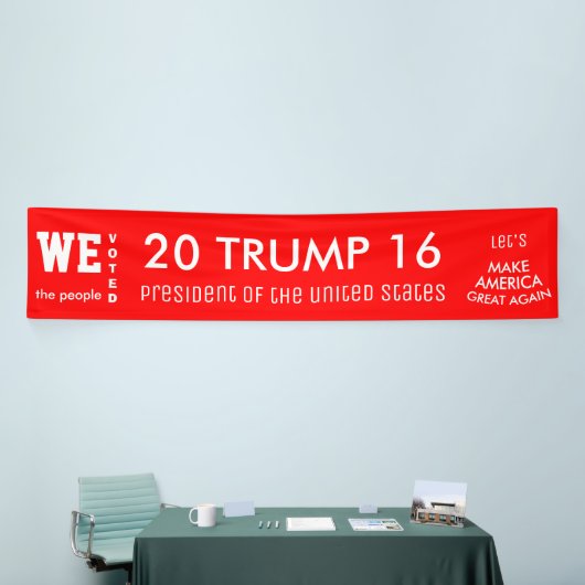We hebben gestemd over Trump POTUS 2016 Spandoek (Beurs)