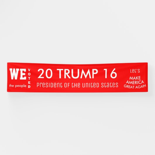 We hebben gestemd over Trump POTUS 2016 Spandoek (Horizontaal)