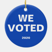 We hebben gestemd voor het Blauwe Witte Jaar Polit Keramisch Ornament (Achterkant)