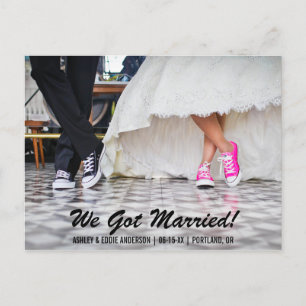 We hebben getrouwd Elopement aankondiging Briefkaa