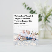 We hebben gevaccineerde funny Photo Holiday Kaart (Staand voorkant)