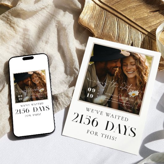 We Hebben Gewacht | Moderne Foto Save the Date