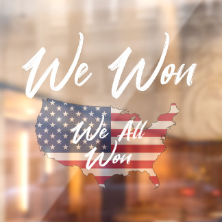 We hebben gewonnen raamsticker