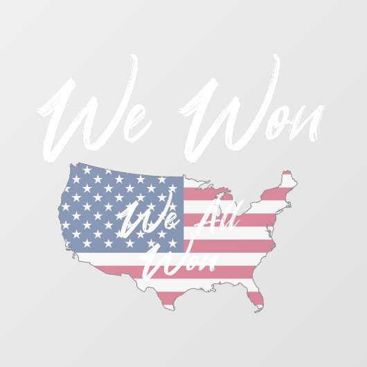 We hebben gewonnen raamsticker (Vel)