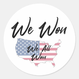 We hebben gewonnen ronde sticker