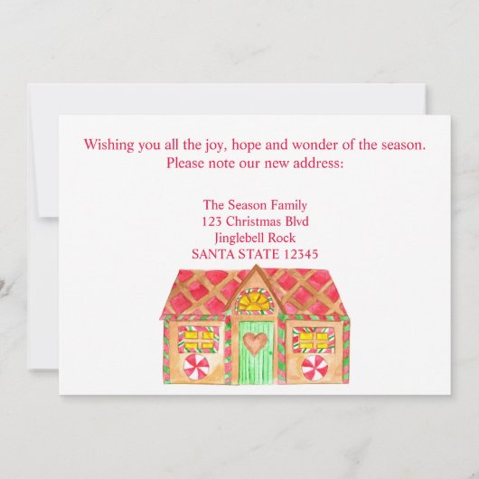 We hebben Gingerbrood House verplaatst Kaart (Achterkant)