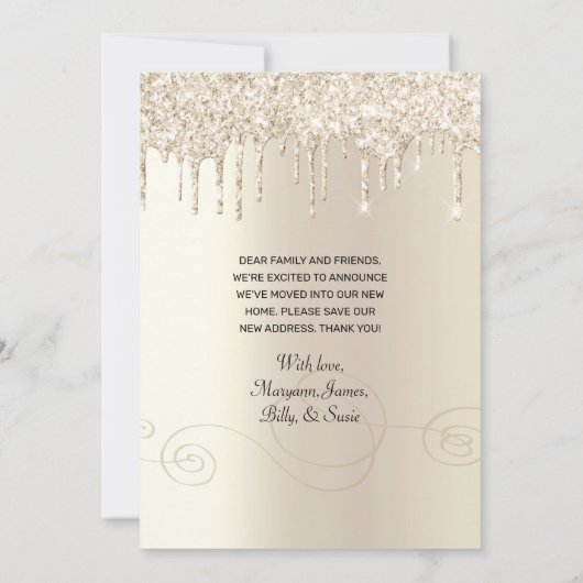 We hebben Glitter Change of Address verplaatst met Aankondiging (Achterkant)