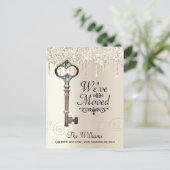 We hebben Glitter Change of Address verplaatst met Aankondigingskaart (Staand voorkant)