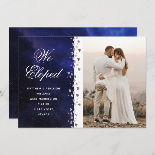 We hebben Glitter Hearts Photo Elopement Space uit Kaart (Voorkant / Achterkant)