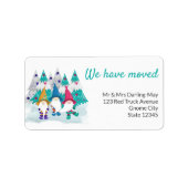 We hebben Gnome-kerstbomen naar het adres terugges Etiket (Voorkant)