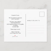 We hebben Gold Navy Blue Photo Holiday Moving Aankondigingskaart (Achterkant)