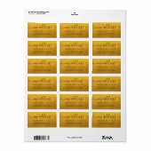 We hebben Gold New Address-label verplaatst Etiket (Full Sheet)