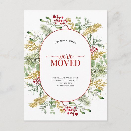 We hebben Gold Winter Announcement Briefkaart verp (Voorkant)