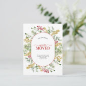 We hebben Gold Winter Announcement Briefkaart verp (Staand voorkant)