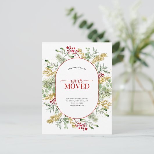 We hebben Gold Winter Announcement Briefkaart verp (Staand voorkant)