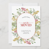 We hebben 'Gold Winter Moving Announcement' verpla Feestdagenkaart (Voorkant)