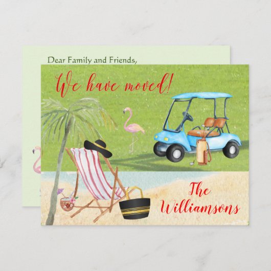 We hebben Golf Beach Budget FLAT-beweging verplaat Aankondiging (Voorkant / Achterkant)