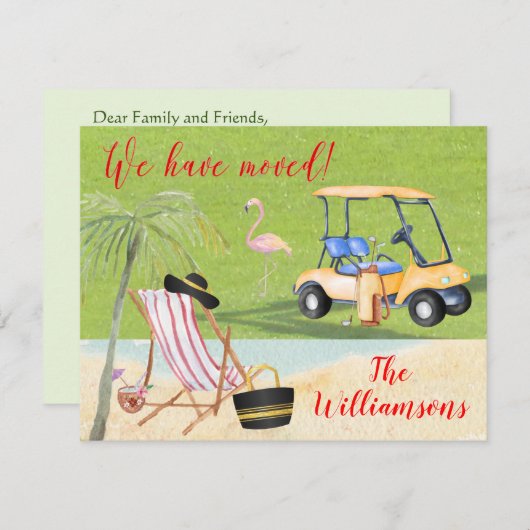 We hebben Golf Beach Budget FLAT-beweging verplaat Aankondiging (Voorkant / Achterkant)