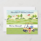 We hebben Golf Cart Greens Budget Move verplaatst Aankondiging (Voorkant)